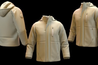 create realistic 3d clothing mesh for second life with textures