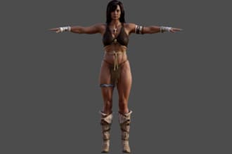 model 3d nsf art,realistic lady model,ue5 modeler,pbr texture,rig3d model, anime