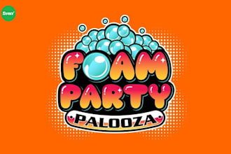 design music band edm dj metal rock and custom text logo