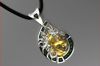 redesign 3d jewelry, custom pendant, render diamond ring,stl, curb necklace, 3dm
