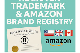 register trademark and amazon brand registry in USA, UK, canada