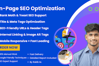 optimize your site with on page SEO using rank math or yoast