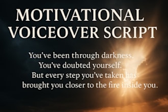 write powerful motivational scripts for tiktok or youtube shorts