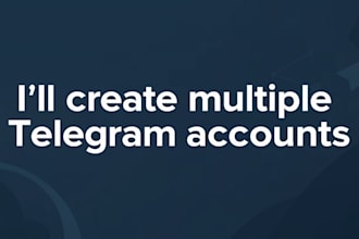 create telegram account, telegram channel and promotion