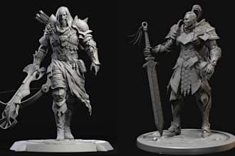 create 3d warhammer models, custom 3d armor, weapons, miniatures, and game asset
