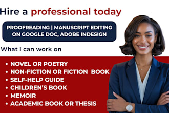 proofread format edit book typesetting word document google doc adobe indesign