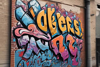 design a bubble graffiti art lettering for your logo tshirt