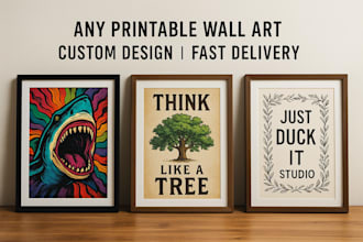 design custom printable wall art