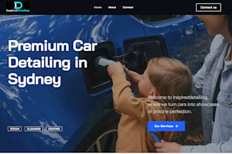 design SEO friendly car detailing, car wash, auto detailing website