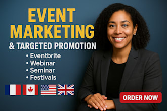 do promotion for eventbrite, linkedin, zoom, seminar, viral tiktok, webinar