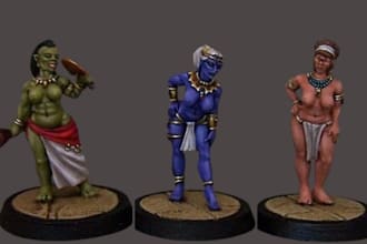 3d print and paint your miniatures, warhammer, anime figure, dnd, and ship it