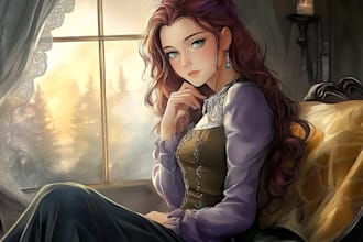 draw you a beautiful portrait disney cartoon style