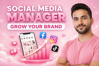 be your social media manager and content creator for instagram, facebook, tiktok