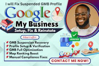 reinstate suspended google my business profile, setup gmb profile verification