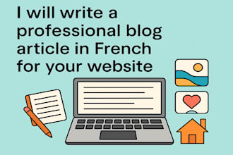 write a professional blog article in french for your website