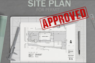 draw 2d site plan,plot plan, lot subdivision for city permit in 24 hours