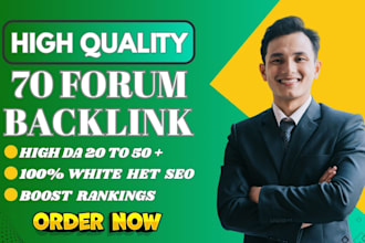 provide 60 forum posting dofollow backlinks with high quality