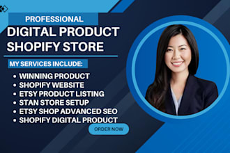 7 figure shopify digital products store stan store etsy digital product design