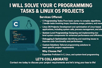 c programming task and linux operating system projects