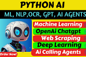 code python ai, chatbot, web scraping, ai web app, automation bot, nlp, llm, ocr
