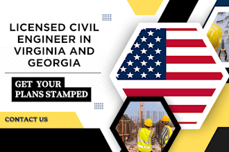 review and stamp as licensed civil structural engineer in virginia and georgia