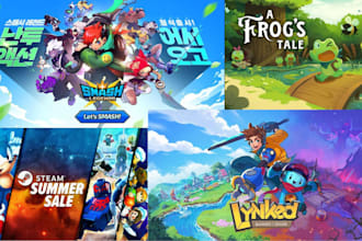 do steam capsule art, game poster art, marketing banner design video game banner