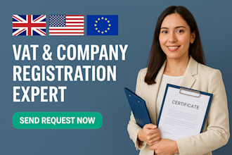 do register your company and handle vat for UK, eu, and US