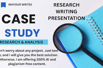 do urgent research, summary writing and case study analysis