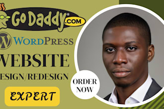 design godaddy website or godaddy website redesign on godaddy website builder wp