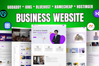 design wordpress website on bluehost, hostinger, godaddy, siteground, hostgator