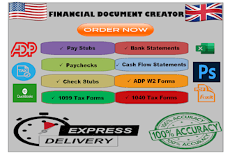 create paystubs, w2, 1099 and tax forms