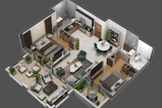 draw and render apartment,house for renovation,render new house,3d floorplan,bim