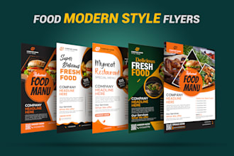 create a fantabulous restaurant, food flyer design,