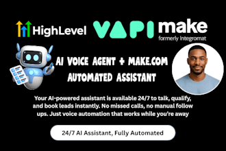integrate vapi ai voice agent with gohighlevel, automate workflow using make com