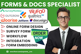 jotform docusign outgrow woorise wufoo surveymonkey qualtrics zapier integration