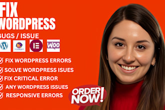 fix wordpress bug, wordpress errors, woocomerce errors, elementor issue