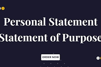 proofread and edit statement of purpose or personal statement