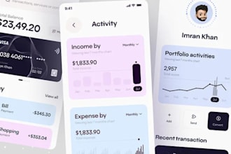 develop wallet app crypto app money transfer app fintech app ui ux design