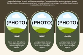 design custom posters, brochures, newsletters, business cards and powerpoints