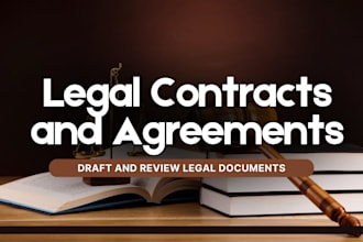 draft legal contract and agreements write USA UK legal documents privacy policy