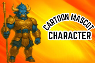 design a unique cartoon mascot logo design chibi cute character for your brand