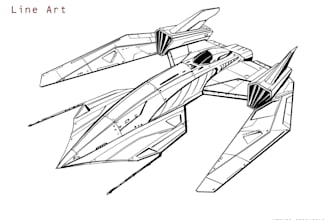 create spaceship concept art for you