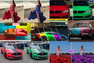do expert color grading, correction, and replacement as a colorist in photoshop