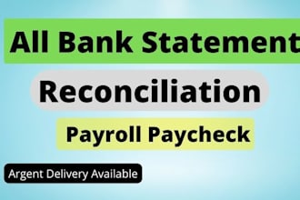 prepare financial statements, bank reconciliation, and bookkeeping