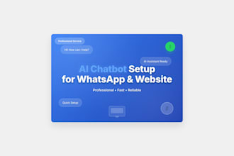 build a smart ai chatbot for your website or whatsapp