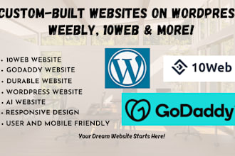 design 10web durable ai weebly stunning website godaddy website wordpress