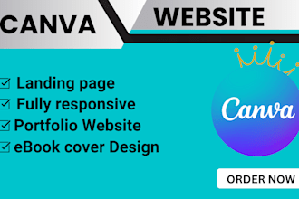 design beautiful responsive canva website for your business landing page design