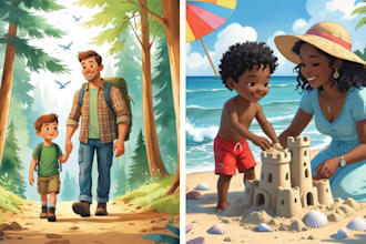draw children story book illustration picture book illustration