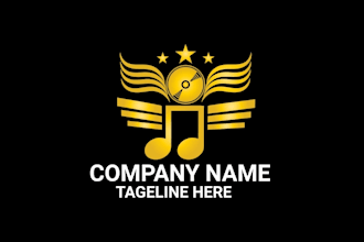 design an modern dj, rock, band, radio, tv, studio, entertainment and music logo