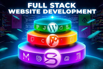 build, rebuild full stack responsive website development front end, backend